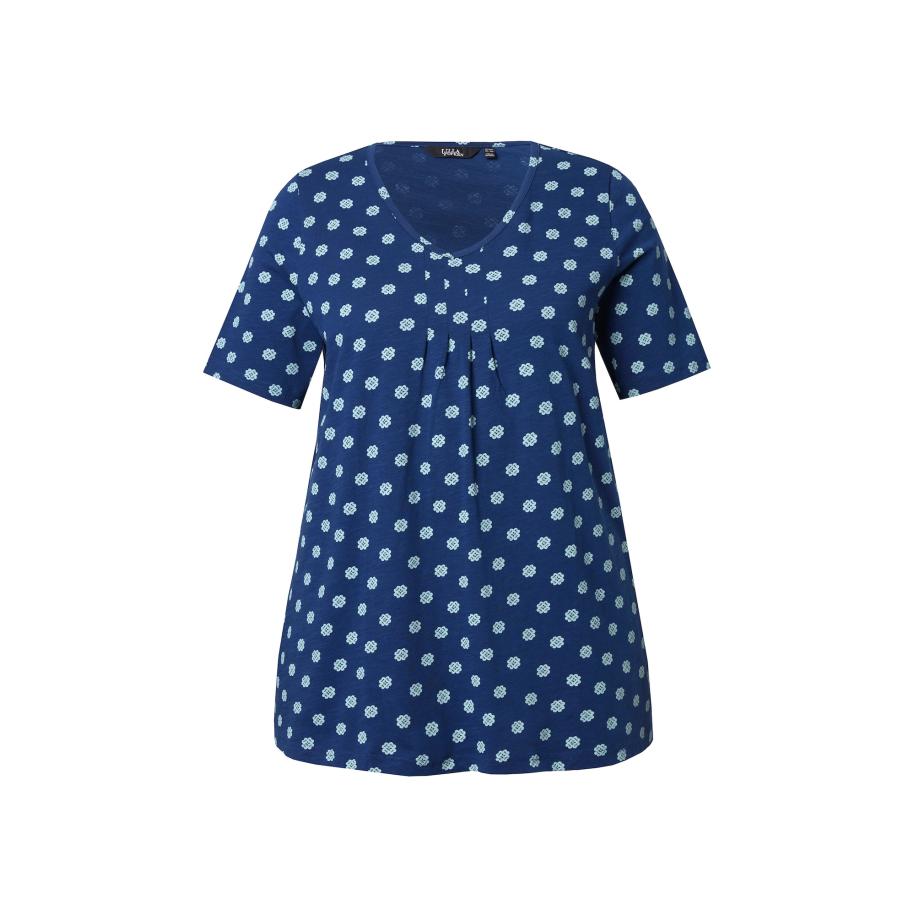 Ulla Popken Ulla Popken Shirt lichtblauw / donkerblauw -