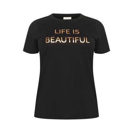 KAFFE CURVE Shirt goud / zwart