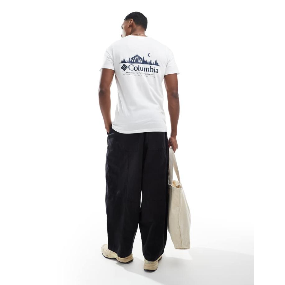 Columbia - Rapid Ridge II - T-shirt met print op de achterkant in wit Wit