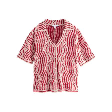 Next Next Shirt bloedrood / wit