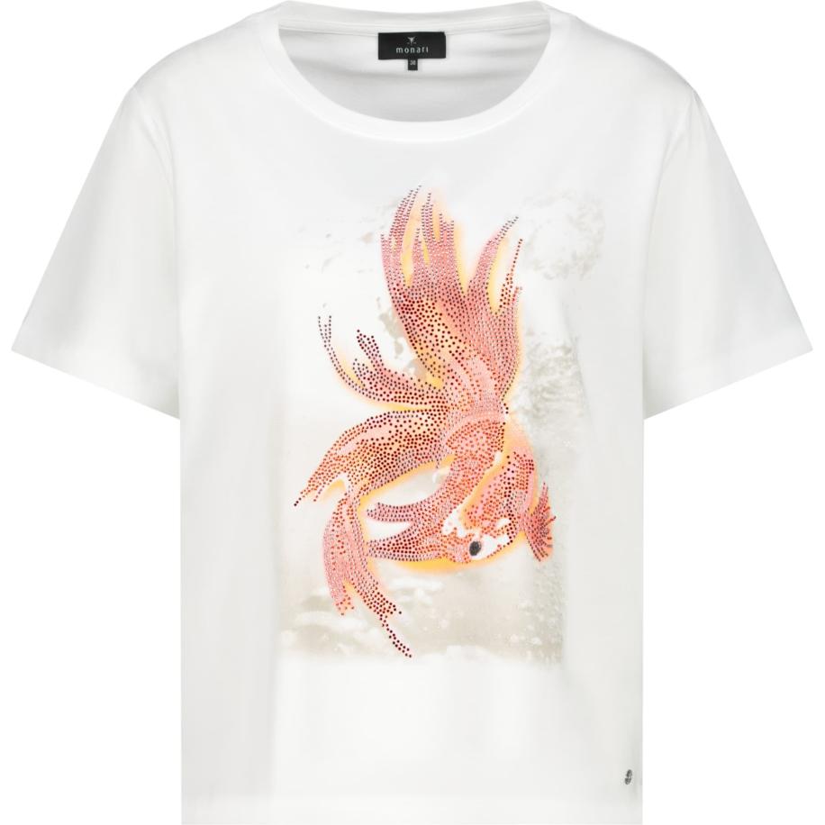 Monari monari Shirt geel / greige / zalm roze / wit -