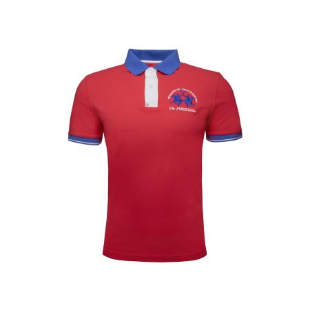 La Martina La Martina Shirt MAP005 blauw / rood / wit