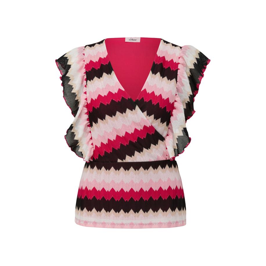 s.Oliver BLACK LABEL Shirt beige / bruin / pink Roze
