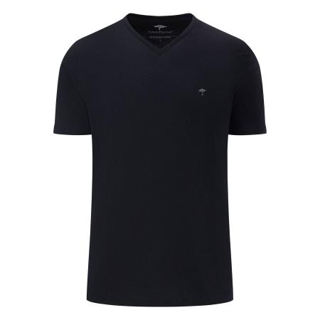 Fynch-Hatton T-Shirt V-hals zwart, Effen
