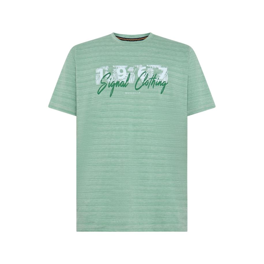 Signal Shirt GertSI lichtblauw / pastelgroen / donkergroen Groen