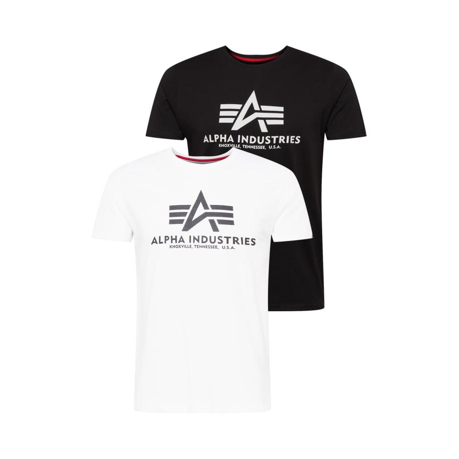 Alpha Industries ALPHA INDUSTRIES Shirt donkergrijs / zwart / wit -