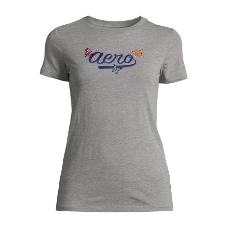 Aeropostale AÉROPOSTALE Shirt donkerblauw / grijs gemêleerd / oranje / lichtroze