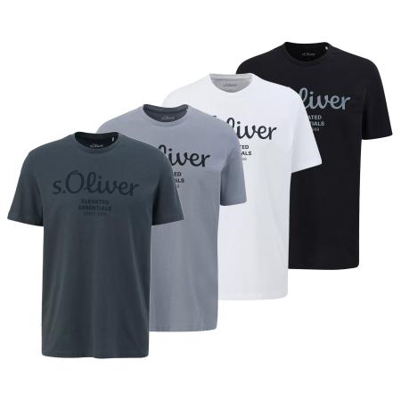 s.Oliver Shirt rookgrijs / petrol / zwart / wit