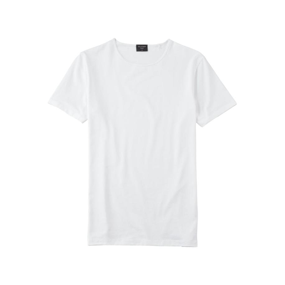 OLYMP Casual T-Shirt ronde hals wit, Effen Wit