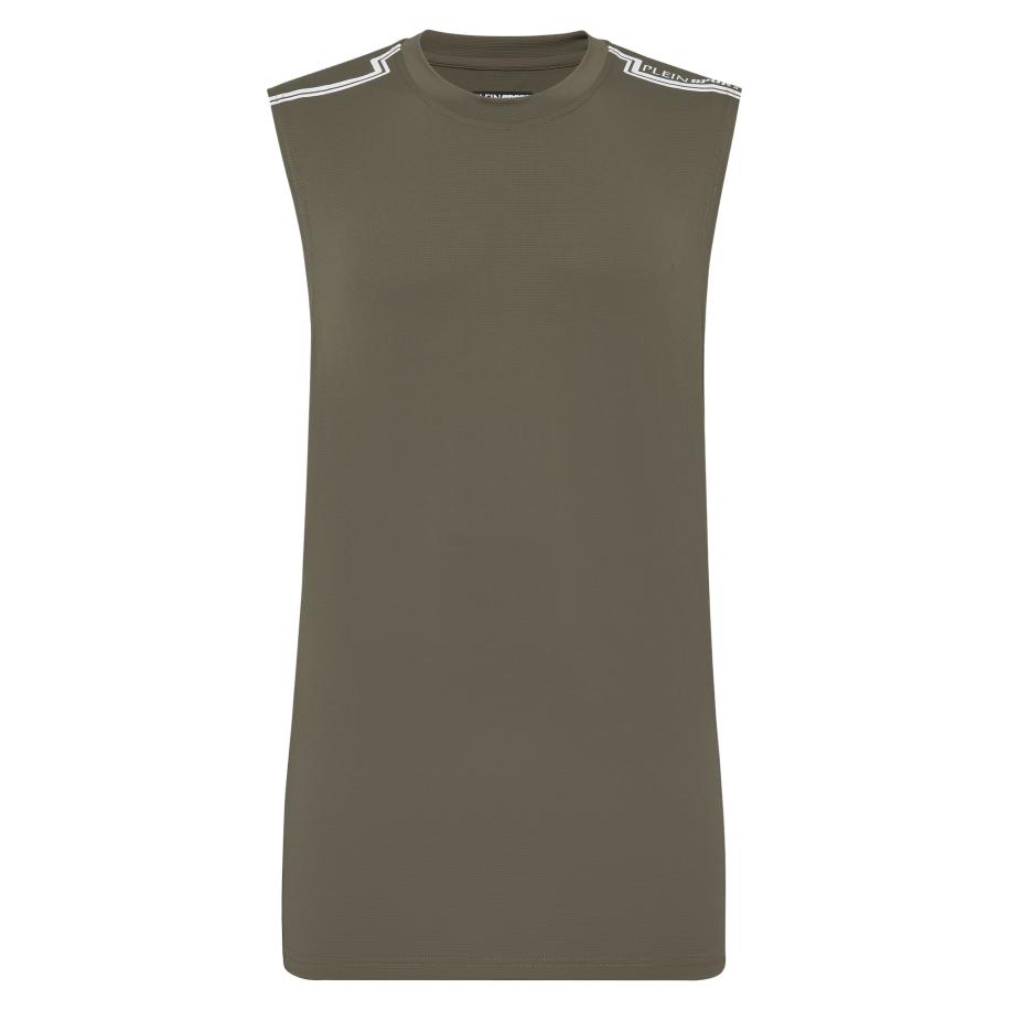 Plein Sport Plein Sport Shirt olijfgroen / wit -