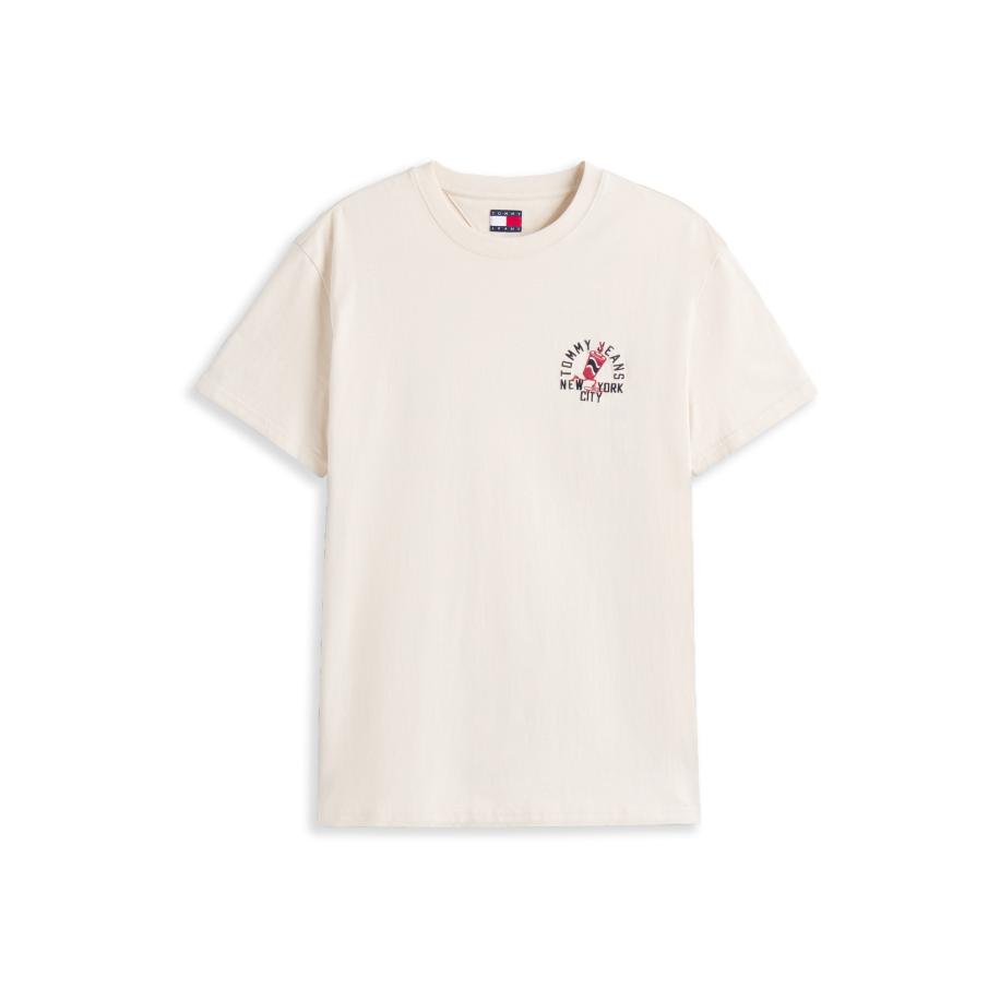 Tommy Jeans Tommy Jeans Shirt crème / robijnrood / zwart -