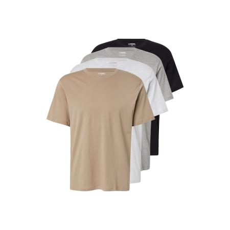 JJ Rebel JJ Rebel Shirt beige / grijs gemêleerd / zwart / wit