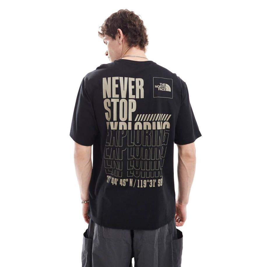 The North Face - Coordinates - T-shirt met print op de achterkant in zwart Zwart