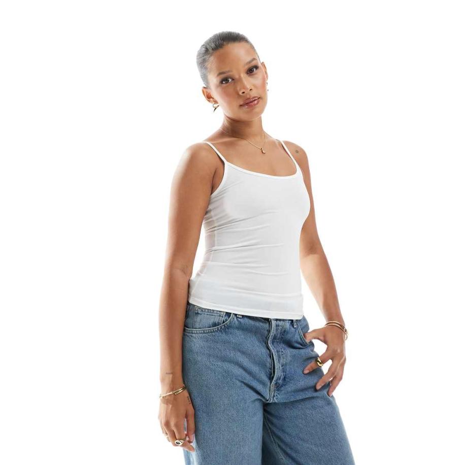 JJXX Hemdje met bandjes in wit Wit