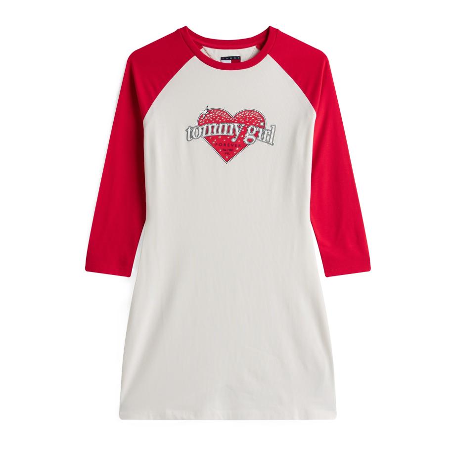 Tommy Jeans Tommy Jeans Jurk rood / zwart / wit -