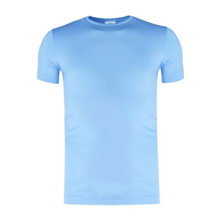 ETERNA 1863 T-Shirt ronde hals middenblauw, Effen