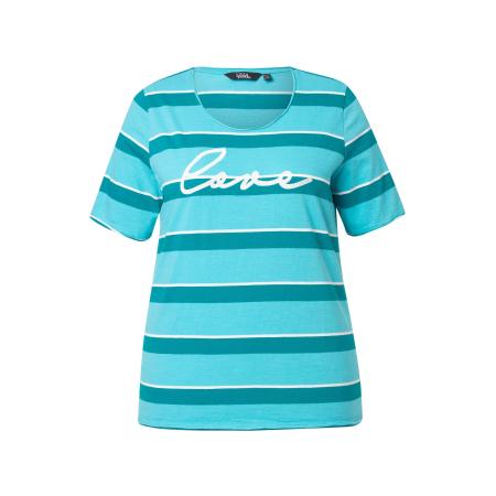 Ulla Popken Ulla Popken Shirt aqua / petrol / wit