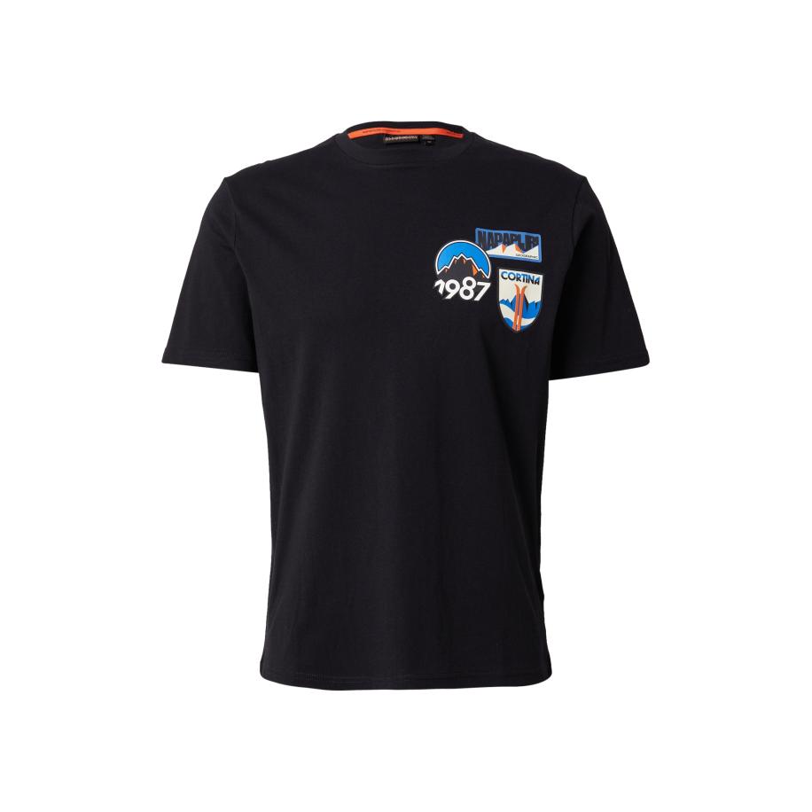 Napapijri NAPAPIJRI Shirt S-MONTEPIANA blauw / oranje / zwart / wit -
