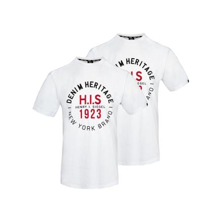 H.I.S H.I.S Shirt Denim Heritage Big Logo wit