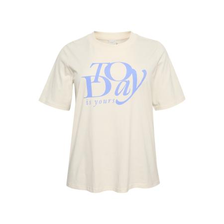 KAFFE CURVE Shirt July blauw / wit