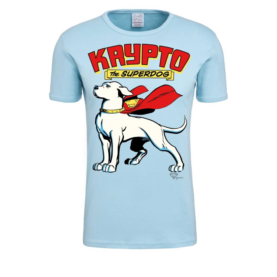 LOGOSHIRT Shirt Krypto the Superdog lichtblauw Blauw