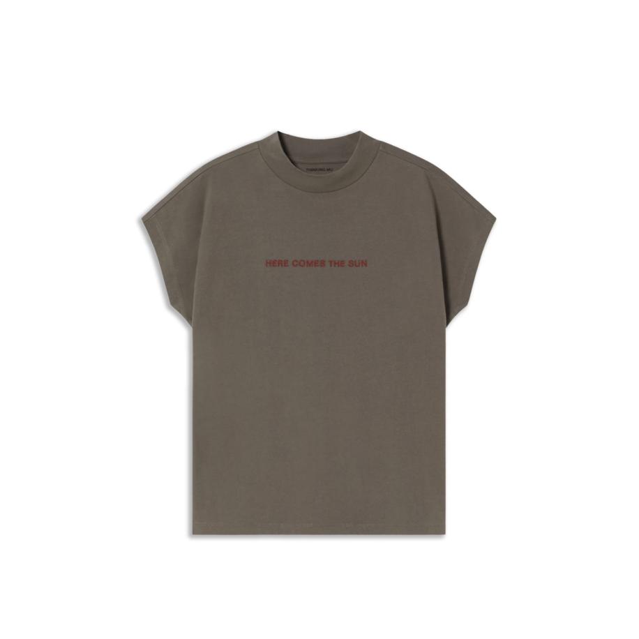 thinking mu Thinking MU Shirt Volta bruin / rood -