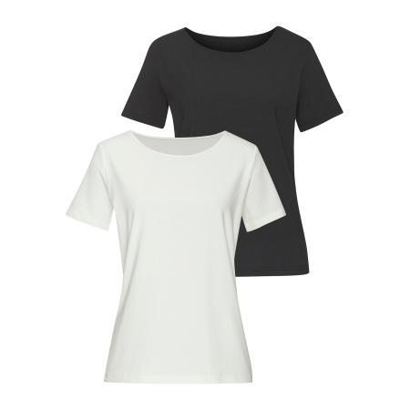 Lascana LASCANA Shirt zwart / wit