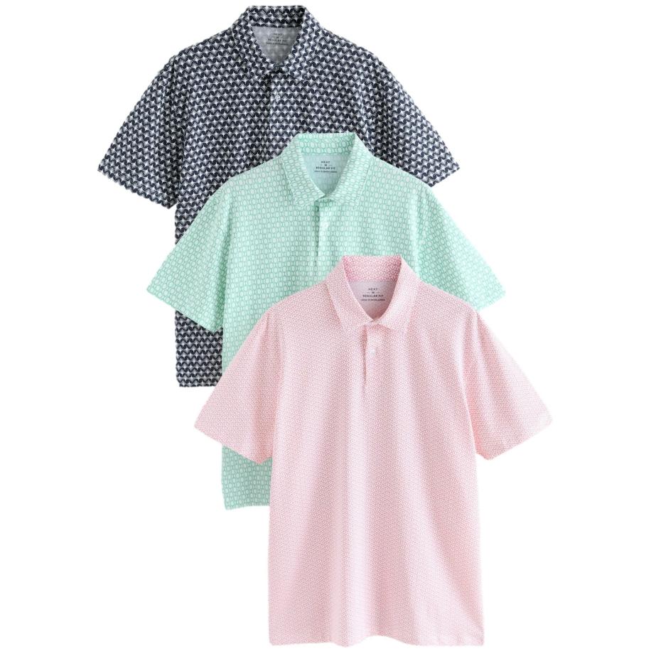 Next Next Shirt marine / mintgroen / rosa -
