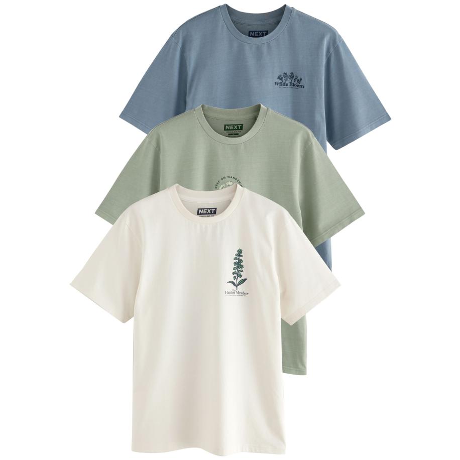 Next Next Shirt saffier / pastelgroen / parelwit -