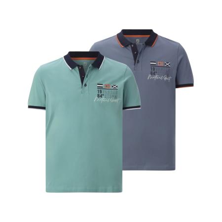 jan vanderstorm Jan Vanderstorm Shirt Morklund marine / opaal / mintgroen / oranje