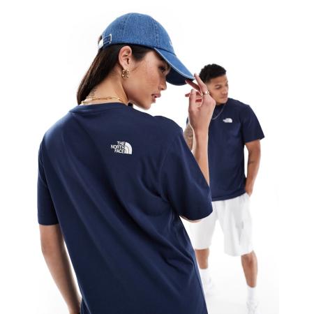 The North Face Simple Dome T-shirt met logo in marineblauw