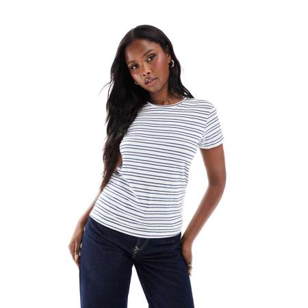 Daisy Street Gestreept baby T-shirt in blauw en wit