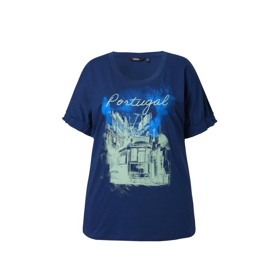 Ulla Popken Ulla Popken Shirt blauw / donkerblauw / pastelgroen -