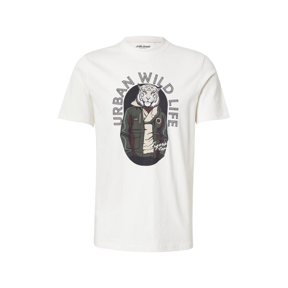 Blend BLEND Shirt BHKIBE donkerbruin / donkergroen / zwart / wit -