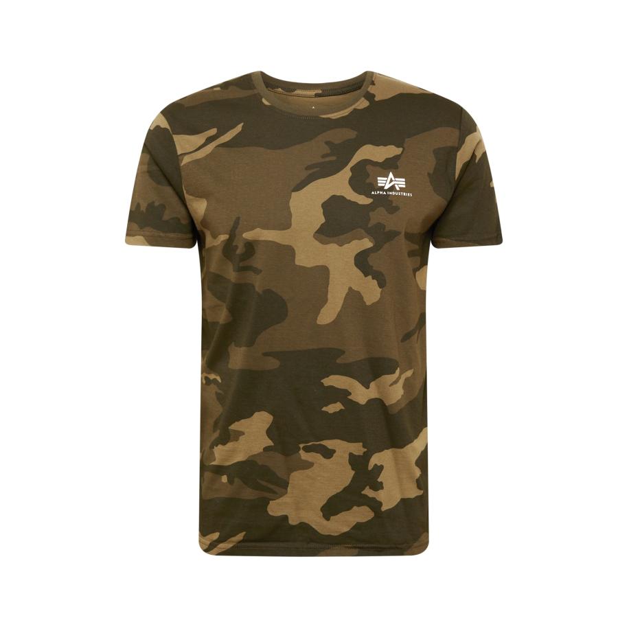 Alpha Industries ALPHA INDUSTRIES Shirt lichtbruin / kaki / olijfgroen / wit -