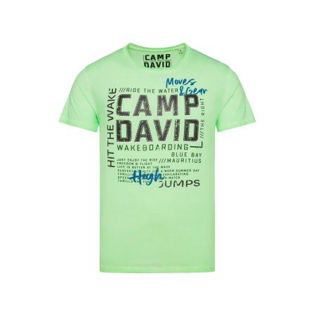 Camp David CAMP DAVID Shirt blauw / neongroen / zwart / wit