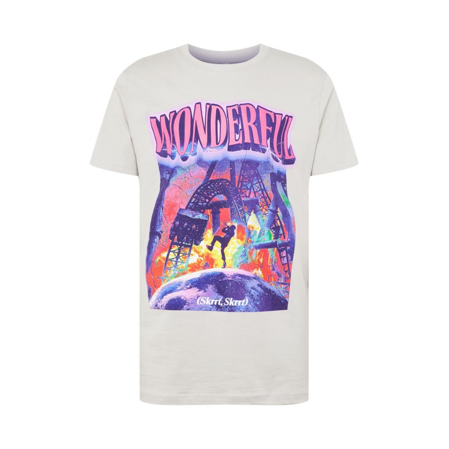 Mister Tee Shirt Wonderful geel / lichtgrijs / lila / donkerlila Grijs
