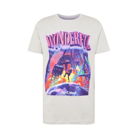 Mister Tee Shirt Wonderful geel / lichtgrijs / lila / donkerlila