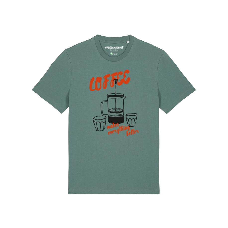 Watapparel Watapparel Shirt pastelgroen / oranje / zwart -