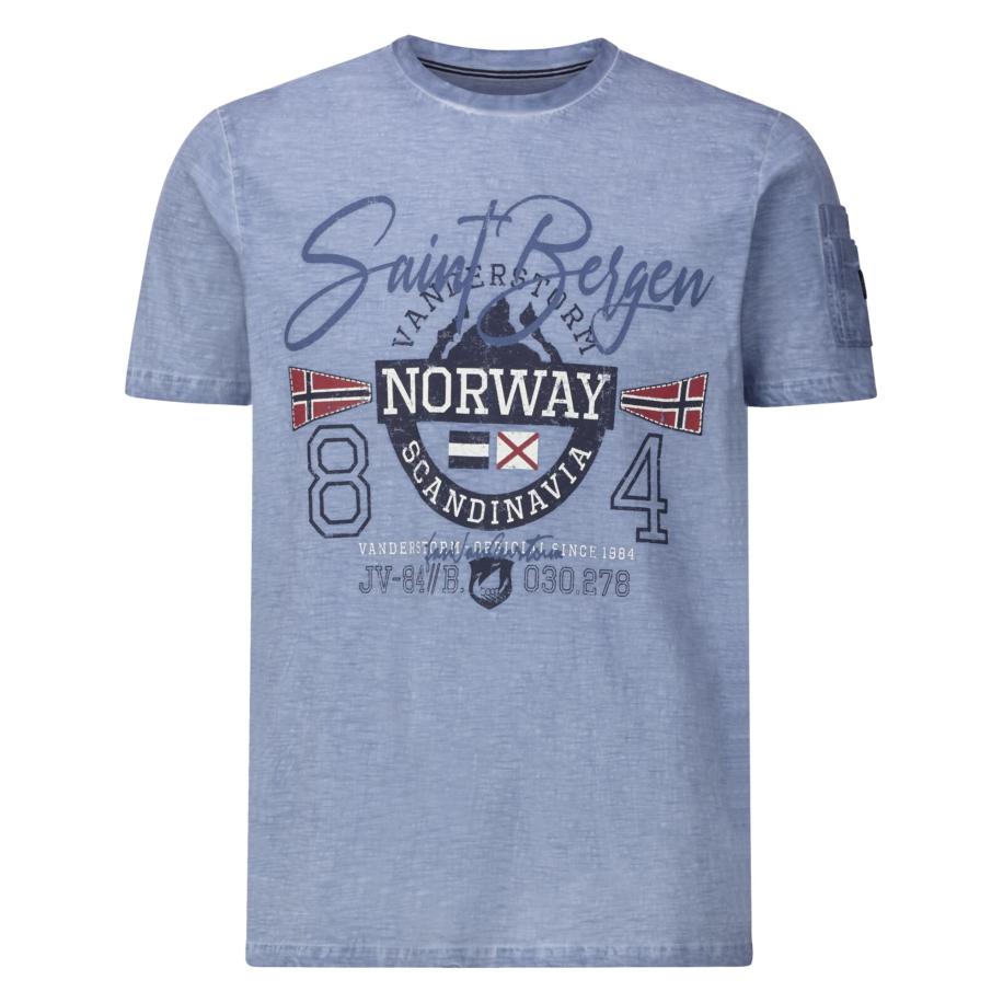 jan vanderstorm Jan Vanderstorm Shirt Helgo blauw / rood / zwart -