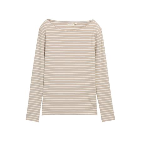 Tom Tailor TOM TAILOR Shirt donkerbeige / wit