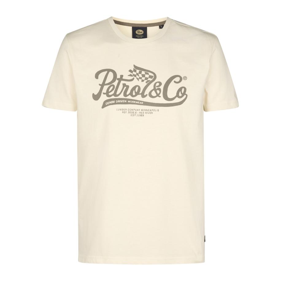 Petrol Industries Petrol Industries Shirt donkerbruin / wolwit -