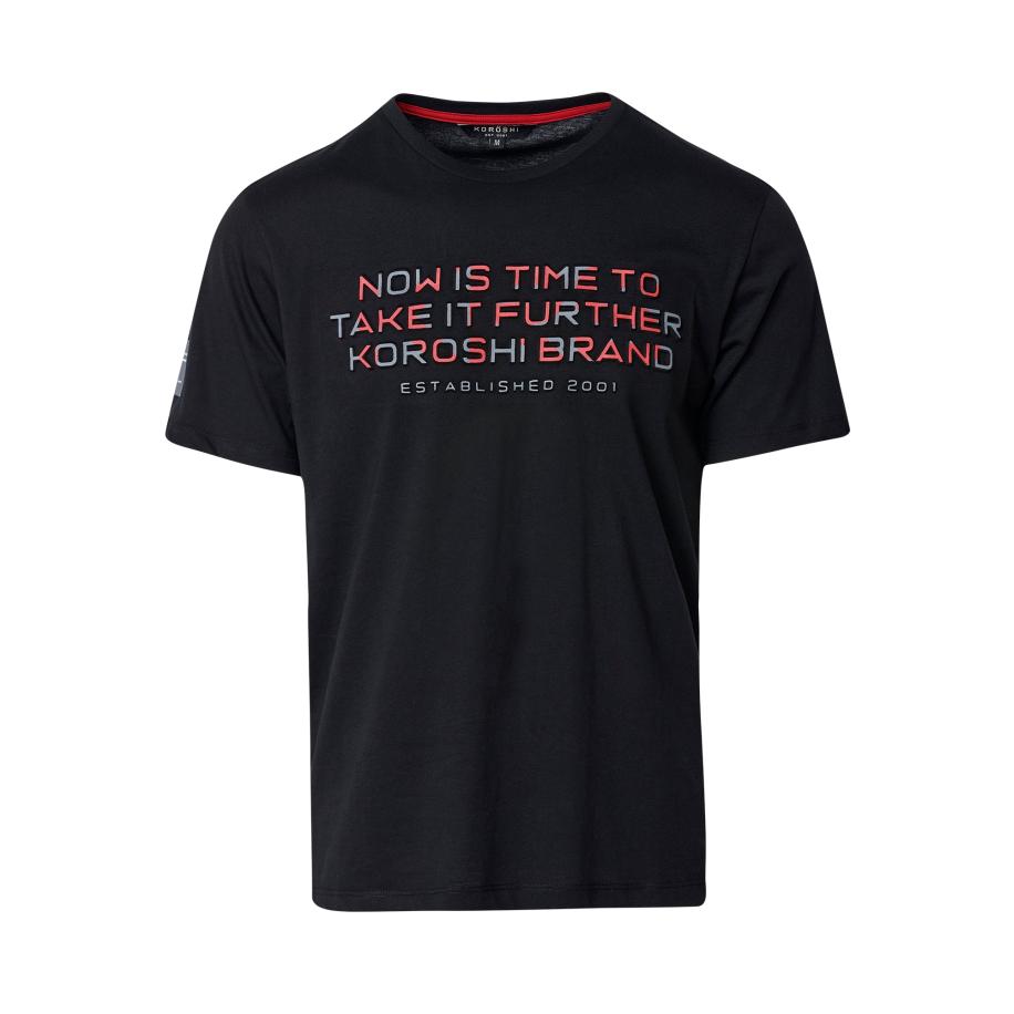 KOROSHI KOROSHI Shirt grijs / rood / zwart -