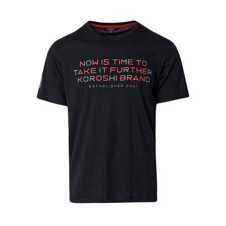 KOROSHI KOROSHI Shirt grijs / rood / zwart