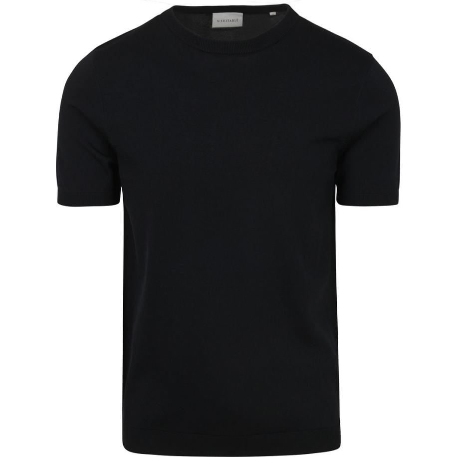 Suitable Knitted T-shirt Wap Navy Blauw
