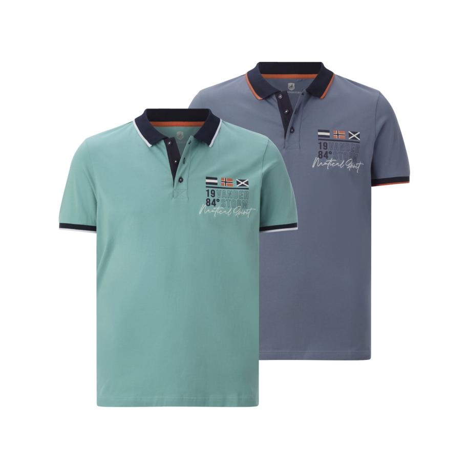 jan vanderstorm Jan Vanderstorm Shirt Morklund marine / opaal / mintgroen / oranje -