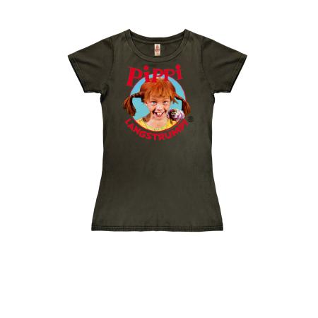 LOGOSHIRT Shirt Langstrumpf zwart