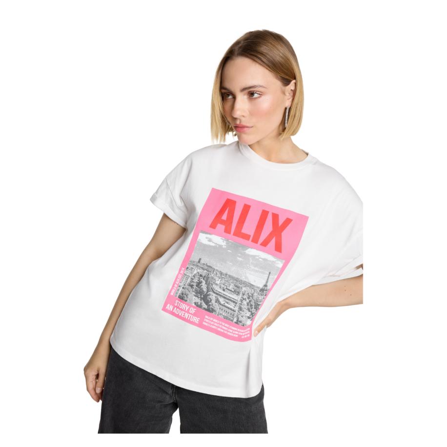 Alix The Label Photoprint T-Shirt Wit