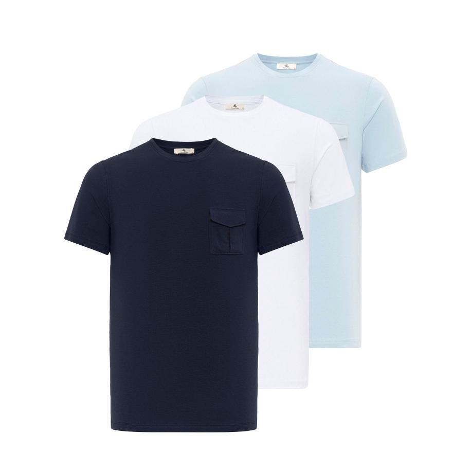 Daniel Hills Daniel Hills Shirt navy / lichtblauw / wit -