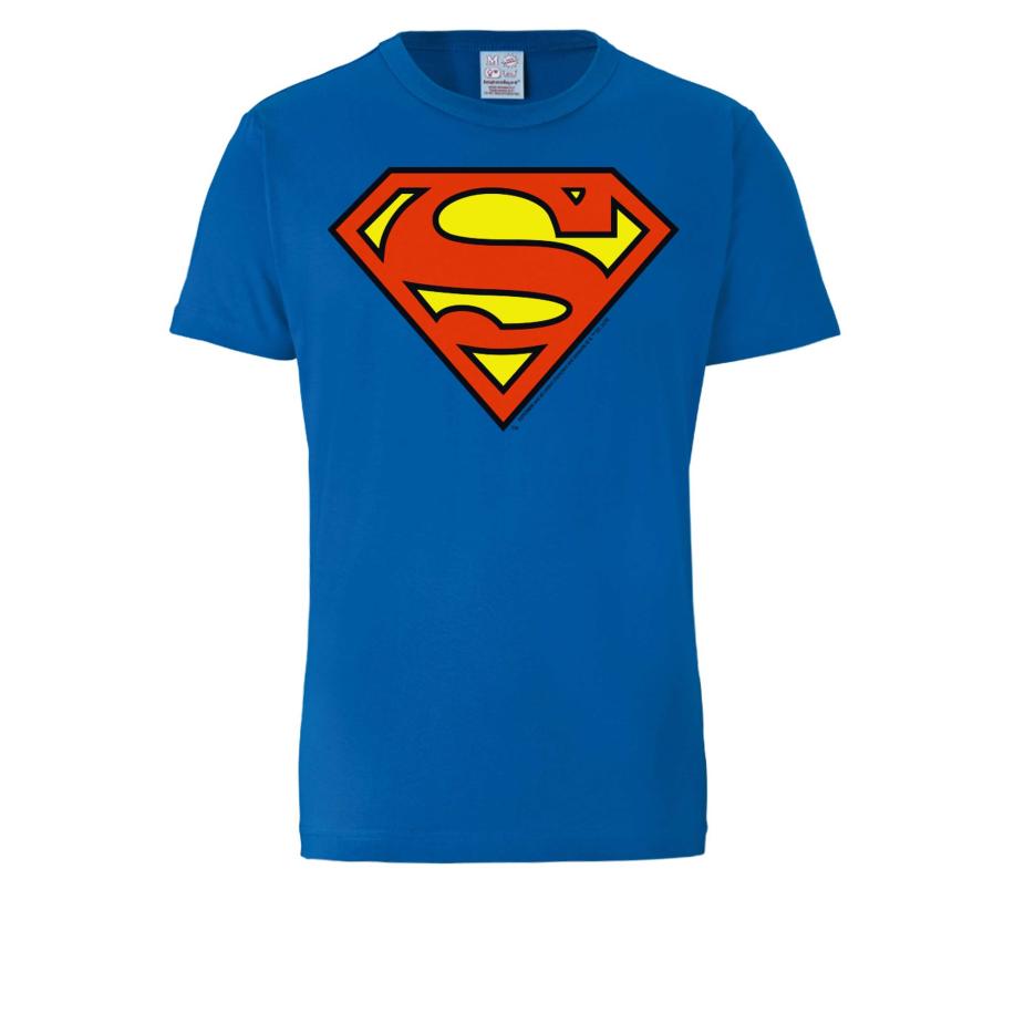 Logoshirt LOGOSHIRT Shirt DC - Superman Logo Clean blauw -